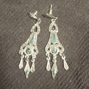 Vintage Silver & Torquoise Earrings